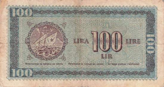 Jugoslawien pR6a 100 Dinara 1945